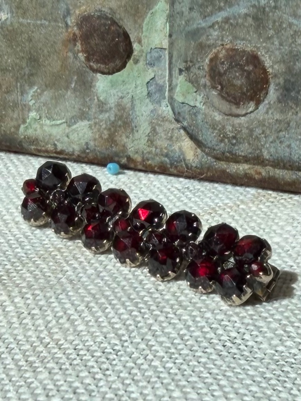 Antique Garnet Pin Brooch